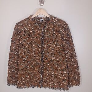 M Missoni Wool Blend Bouclé Luxury‎ Career Fringe Jacket Women's Size 2